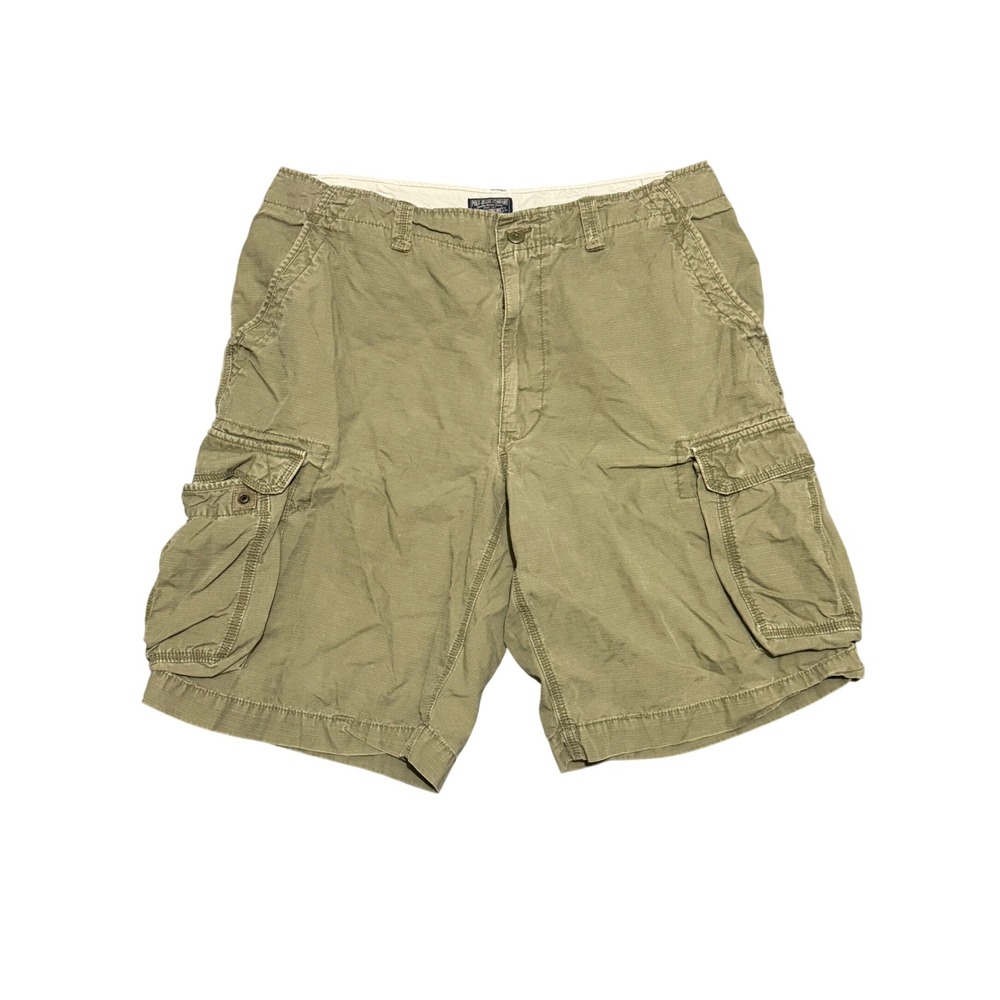 Polo Jeans Co Ralph Lauren Mens 40 Green Ripstop Cargo Shorts Military Utility - Picture 2 of 6
